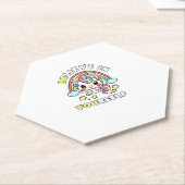 Geloof je zelf in je unieke positieve boodschap kartonnen onderzetters (Schuin)