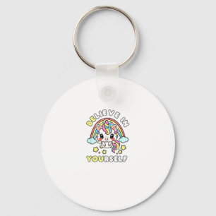 Geloof je zelf in je unieke positieve boodschap sleutelhanger