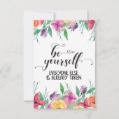 Geloof jezelf altijd in jezelf. (Voorkant)