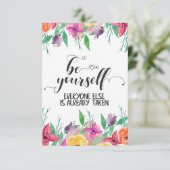 Geloof jezelf altijd in jezelf. bedankkaart (Staand voorkant)