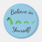 Geloof jezelf Cartoon Nessie Loch Ness Monster Magneet (Voorkant)