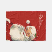 "Geloof" Jolly  kerstman Fleece Deken (Voorkant (Horizontaal))