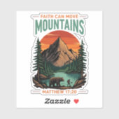 Geloof kan bergen avontuur Christelijkste bewegen Sticker (Vel)