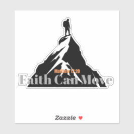 Geloof kan bergen bewegen Bijbel vers Mattheüs 17: Sticker