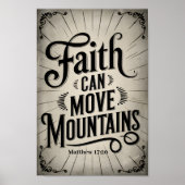 Geloof kan bergen bewegen  Christelijke kunst Poster (Voorkant)