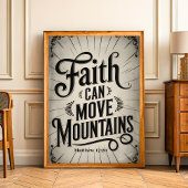 Geloof kan bergen bewegen  Christelijke kunst Poster