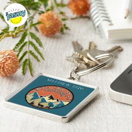 Geloof kan bergen bewegen Schriftuurlijke Sleutelh Sleutelhanger