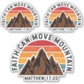 Geloof kan bergen bewegen sticker (Voorkant)