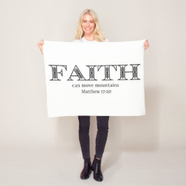 Geloof kan bergen florale botanische verplaatsen fleece deken