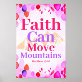 Geloof kan bergen verplaatsen Boho Christelijk Tie Poster (Voorkant)