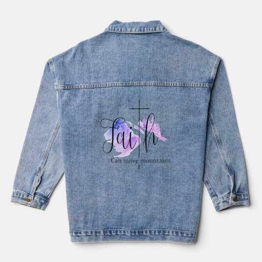Geloof kan bergen verplaatsen denim jacket (Achterkant)