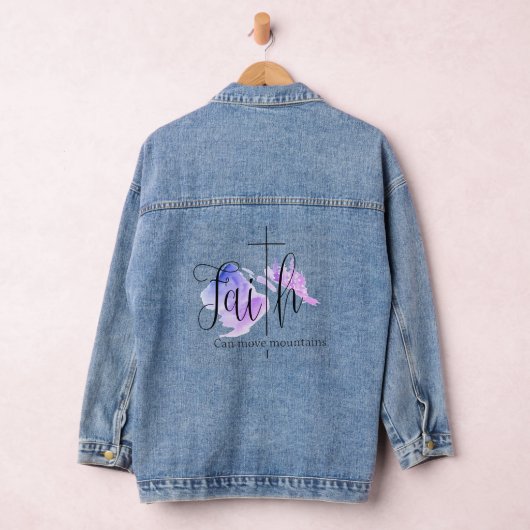Geloof kan bergen verplaatsen denim jacket (Hangar)
