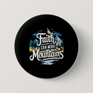 Geloof Kan Bergen Verzetten Jezus Religieus Christ Ronde Button 5,7 Cm