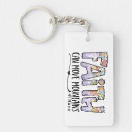 Geloof kan bergen verzetten sleutelhanger