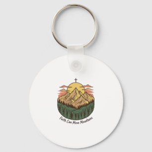 Geloof Kan Bergen Verzetten Vintage Berg T-shirt ( Sleutelhanger