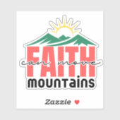 Geloof kan bergen waterdicht maken sticker (Vel)