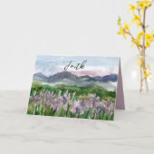 Geloof Kan Bergen Wilde Iris Religieus Bewegen Kaart (Gele Bloem)