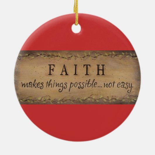 geloof keramisch ornament (Achterkant)