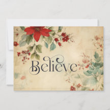 'Geloof' Kerst Bloemen Christelijk Flat