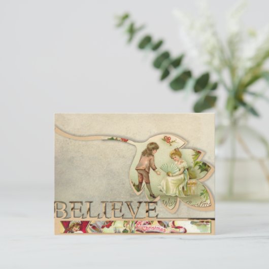  "Geloof" Kerst Briefkaart (Staand voorkant)