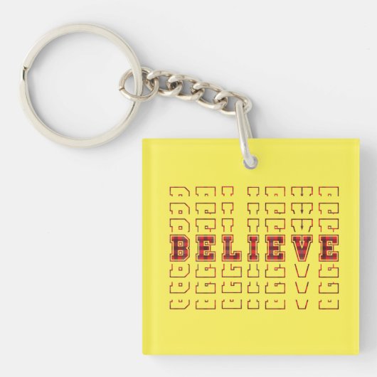 Geloof - Kerst Design Sleutelhanger (voorkant)