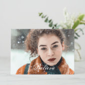 Geloof Kerst Foto Feestdagenkaart (Staand voorkant)