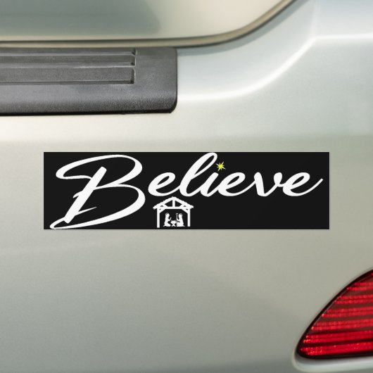 Geloof kerst Jezus Joy Nativiteit Bumpersticker (Op auto)