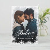 Geloof Kerst Kaarten Moderne Snowy Vakantiefoto (Staand voorkant)