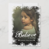 Geloof Kerst Kaarten Moderne Snowy Vakantiefoto (Voorkant)