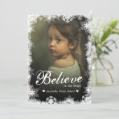 Geloof Kerst Kaarten Moderne Snowy Vakantiefoto (Staand voorkant)