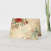 'Geloof' Kerst Poinsettia Bijbelvers Feestdagen Kaart (Achterkant)