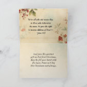 'Geloof' Kerst Poinsettia Bijbelvers Feestdagen Kaart (Binnen)