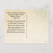 'Geloof' Kerst  Poinsettia Bijbelvers Feestdagenkaart (Achterkant)