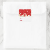 Geloof Kerst Rood Handgeschreven Gift Label Sticke (Tas)