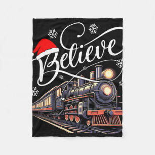 Geloof Kerst Treinen Kerstmis Sinterklaas Familie Fleece Deken