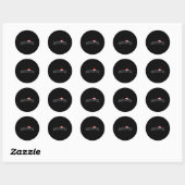 Geloof Kerst Varsity Miniale Tekst Kerstman Hoed F Ronde Sticker (Vel)