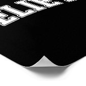 Geloof Kerst Varsity Tekst Met Sinterklaas Hoed Fa Poster (Hoek)