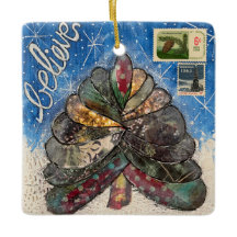 Geloof kerstboom en zegels