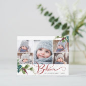 Geloof kerstfeestdag 5 FOTO Collage Greeting Holid Briefkaart (Staand voorkant)