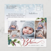 Geloof kerstfeestdag 5 FOTO Collage Greeting Holid Briefkaart (Voorkant / Achterkant)