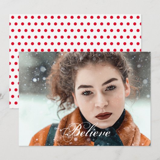 Geloof kerstfoto feestdagenkaart (Voorkant / Achterkant)