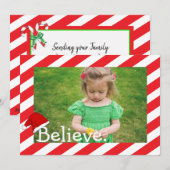 Geloof, kerstfoto feestdagenkaart (Voorkant / Achterkant)