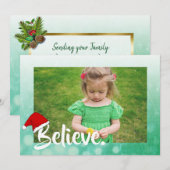 Geloof, kerstfoto feestdagenkaart (Voorkant / Achterkant)