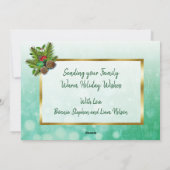 Geloof, kerstfoto feestdagenkaart (Achterkant)