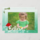 Geloof, kerstfoto met vakantie feestdagenkaart (Voorkant / Achterkant)