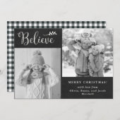 Geloof | Kerstfotocollage voor Chalkboard Feestdagenkaart (Voorkant / Achterkant)