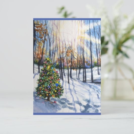 Geloof kerstkaart kaart (Staand voorkant)