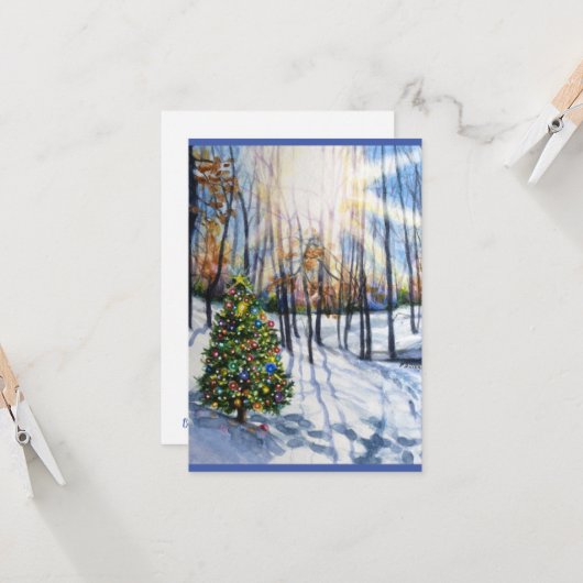 Geloof kerstkaart kaart (Voorkant / Achterkant in situ)