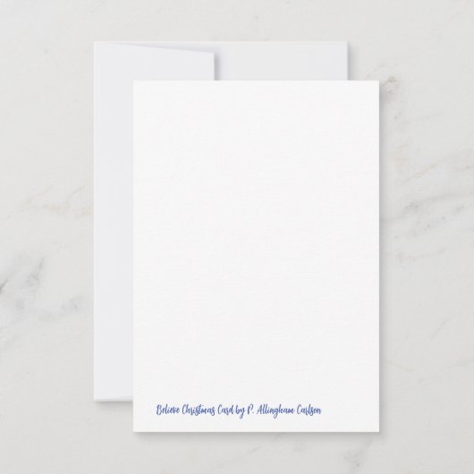 Geloof kerstkaart kaart (Achterkant)