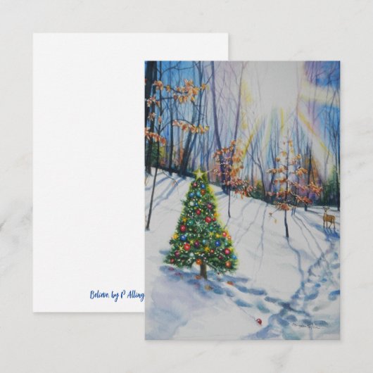 Geloof kerstkaart kaart (Voorkant / Achterkant)